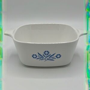 CORNINGWARE BLUE CORNFLOWER 2 3/4 CUP SQUARE BAKING DISH
